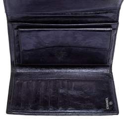 Pre Owned Chanel Metallic Blue Quilted Leather Reissue Trifold Wallet