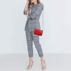 Chanel Red Python Classic Wallet On Chain 
