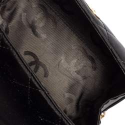 مملوكة مسبقًا Chanel Black Quilted Satin Mini Barrel Bag 