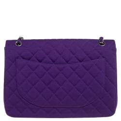 Pre Owned  حقيبة شانيل ماكسي كلاسيك ماكسي جلد كافيار أ سود مبطن بقلاب مزدوج 