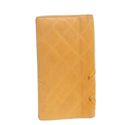 مملوكة مسبقًا Chanel Beige Quilted Leather CC Cambon Wallet