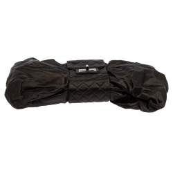 Pre Owned Chanel Black Satin 2.55 Reissue Ribbon Shoulder Bag