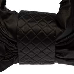 Pre Owned Chanel Black Satin 2.55 Reissue Ribbon Shoulder Bag