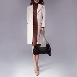 Pre Owned Chanel Black Satin 2.55 Reissue Ribbon Shoulder Bag