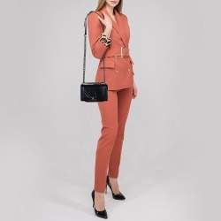 Pre Owned Chanel Blue Quilted Leather Small Boy Flap Bag