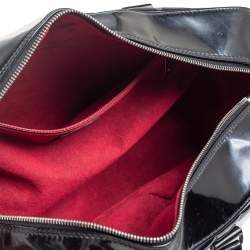 Pre Owned حقيبة شانيل شوكليت بار بولر جلد لامع مبطن أسود 