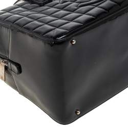 Pre Owned حقيبة شانيل شوكليت بار بولر جلد لامع مبطن أسود 