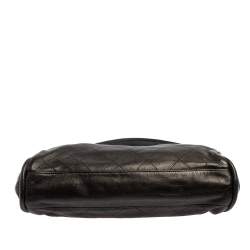 Pre Owned Chanel Black Quilted Lambskin Leather Large Ultimate Soft Bag
