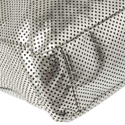 Pre Owned Chanel Silver Perforated Leather Large Rodeo Drive Hobo