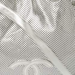 Pre Owned Chanel Silver Perforated Leather Large Rodeo Drive Hobo