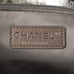 Pre Owned Chanel Silver Perforated Leather Large Rodeo Drive Hobo