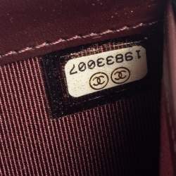 Pre Owned Chanel Black Quilted Caviar Leather Flap Wallet