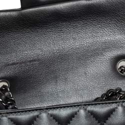 مملوكة مسبقًا Chanel Metallic Dark Grey Quilted Leather Mini CC Flap Bag 