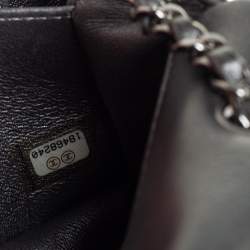 مملوكة مسبقًا Chanel Metallic Dark Grey Quilted Leather Mini CC Flap Bag 
