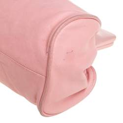 Pre Owned حقيبة كلتش شانيل كاميليا جلد وردي بإطار 