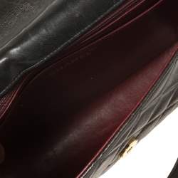 Pre Owned Chanel Brown Quilted Leather Messenger Bag