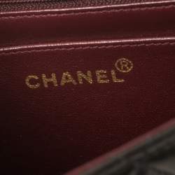 Pre Owned Chanel Brown Quilted Leather Messenger Bag