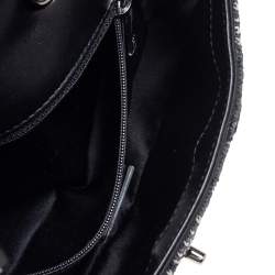 Pre Owned Chanel Black/Navy Blue Sequins Flap Bag