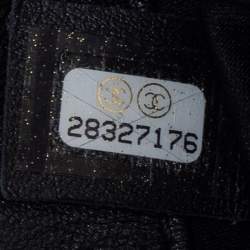 Pre Owned Chanel Black/Navy Blue Sequins Flap Bag