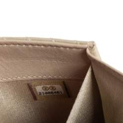 Pre Owned محفظة شانيل بوي جلد مبطن أخضر موس بسلسلة