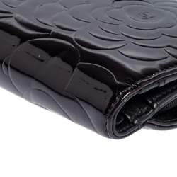 Pre Owned محفظة شانيل جيب سحاب L جلد كاميليا وردية