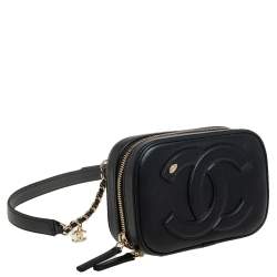 Pre Owned Chanel Black Leather CC Mania Waist Bag