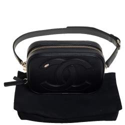 Pre Owned Chanel Black Leather CC Mania Waist Bag