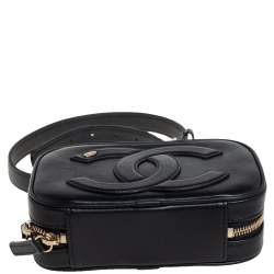 Pre Owned Chanel Black Leather CC Mania Waist Bag