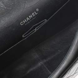 Pre Owned Chanel Black Quilted Patent Leather Jumbo Reissue 2.55 Classic 227 Flap Bag