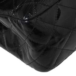 Pre Owned Chanel Black Quilted Patent Leather Jumbo Reissue 2.55 Classic 227 Flap Bag