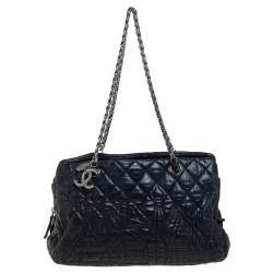 Chanel Black Quilted Leather Paris Moscow Chain Bag Chanel