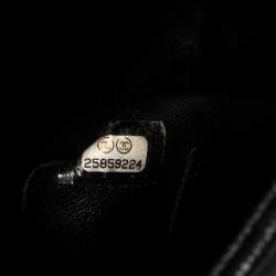 Pre Owned Chanel Black Caviar Leather and Lizard Medium Coco Top Handle Bag