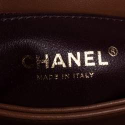 Pre Owned Chanel Beige Quilted Leather Small Trendy CC Flap Top Handle Bag