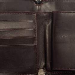 Pre Owned Chanel Black Caviar Leather Zip Around Compact Wallet