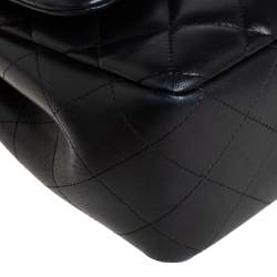 مملوكة مسبقًا Chanel Black Quilted Leather Jumbo Classic Double Flap Bag
