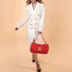 Tweed clutch bag Chanel Red in Tweed - 21056751