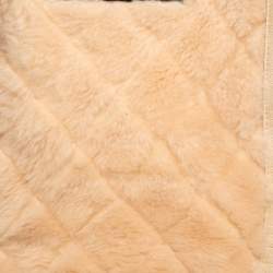 Pre Owned Chanel Pink Shearling Flap Bag
