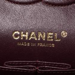 Pre Owned Chanel Black Quilted Caviar Leather Medium Classic Double Flap Bag