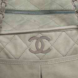 Pre Owned حقي بة ساتشل بوكيت سي سي جلد نوبوك أخضر فاتح مبطن