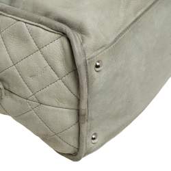 Pre Owned حقيبة ساتشل بوكيت سي سي جلد نوبوك أخضر فاتح مبطن