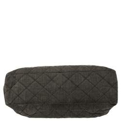 Pre Owned Chanel Grey Quilted Denim XXL Reissue 2.55 Flap Bag