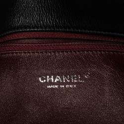 Pre Owned Chanel Black Quilted Leather Medium Single Flap Bag