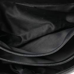 Pre Owned Chanel Black Quilted Lambskin Leather Maxi 3 Accordion Flap Bag