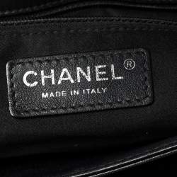 Pre Owned Chanel Black Quilted Lambskin Leather Maxi 3 Accordion Flap Bag