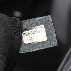 Pre Owned Chanel Black Quilted Lambskin Leather Maxi 3 Accordion Flap Bag