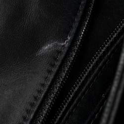 Pre Owned Chanel Black Quilted Lambskin Leather Maxi 3 Accordion Flap Bag