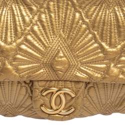 Chanel Gold Quilted Leather Ca D'Oro Flap Bag