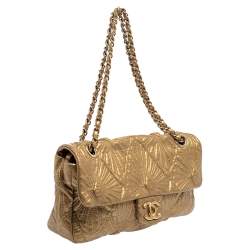 Chanel Gold Quilted Leather Ca D'Oro Flap Bag