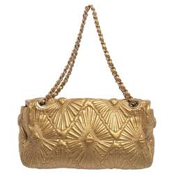 Chanel Gold Quilted Leather Ca D'Oro Flap Bag