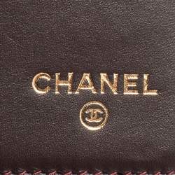 Pre Owned محفظة شانيل كونتيننتال مبطنة CC جلد كافيار سوداء